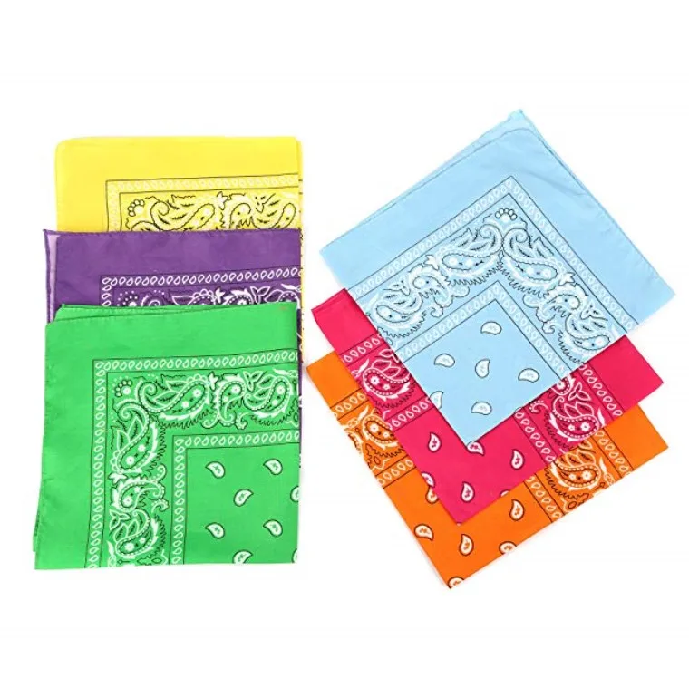 Assorted color 22inch 100%cotton Neon Cowboy Bandana