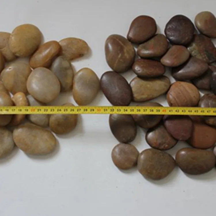 Floor decorative natural landscaping stone polished pebble white stone  for sales