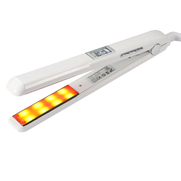 Hair Care LCD Ultrasonic Infrared Hair Straightener Professional Cold Flat Iron