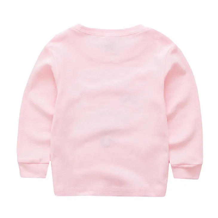 children wear 2pcs set Lovely pink tops and dark blue pants print cloud pattern Baby soft fabric sleepwear