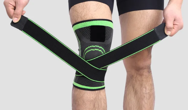 hot selling Elastic Flex Athletics Knitted Knee Compression Support Sleeve  Compression Knee Sleeve Brace