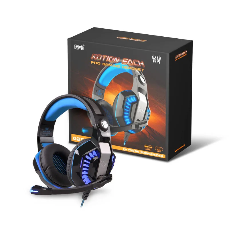 
KOTION EACH G2000 Second Generation Deep Bass Game Headphone Stereo Sound Gaming Headset Headband Earphone with Led Light 