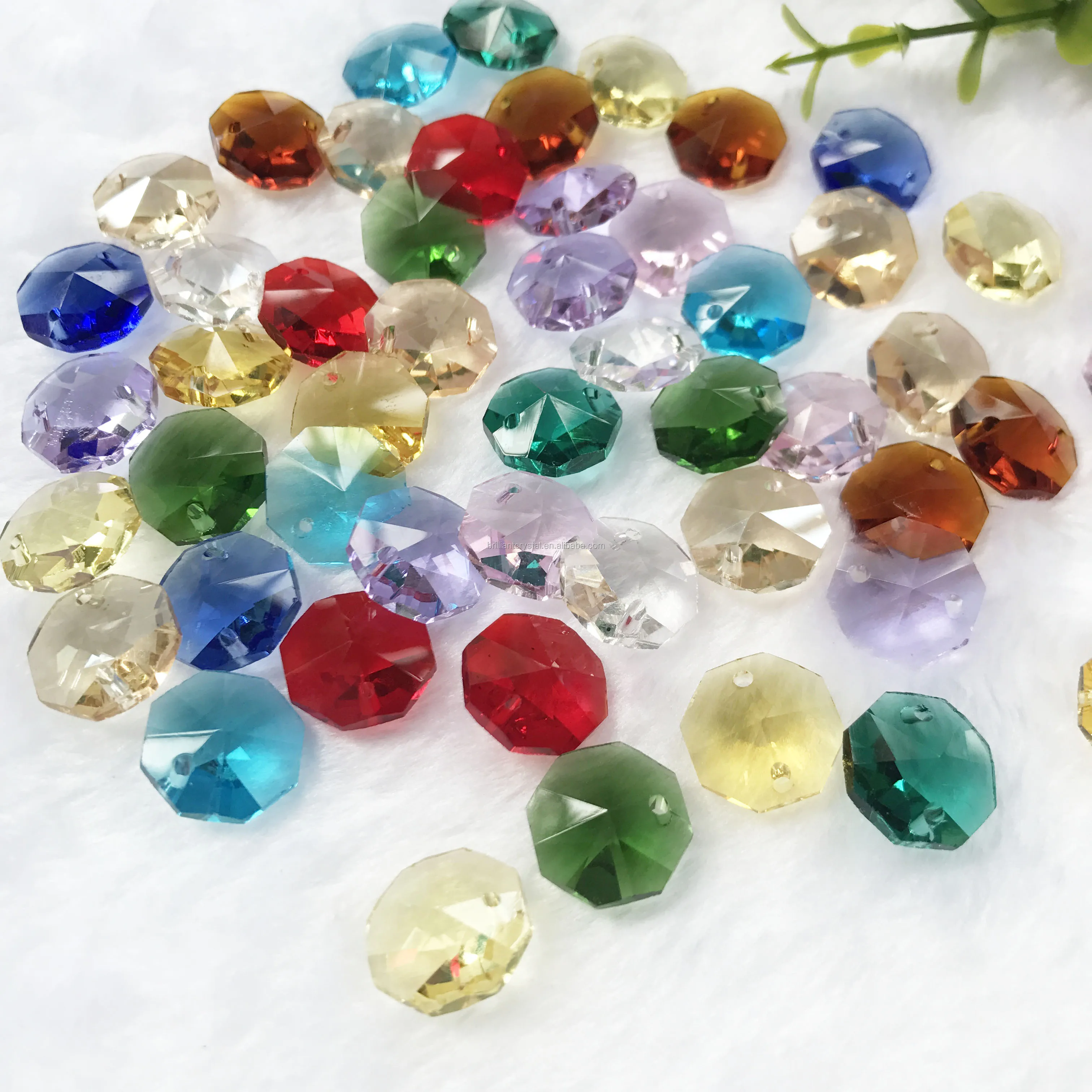 14mm  K9 faceted crystal octagon beads for chandelier accessories