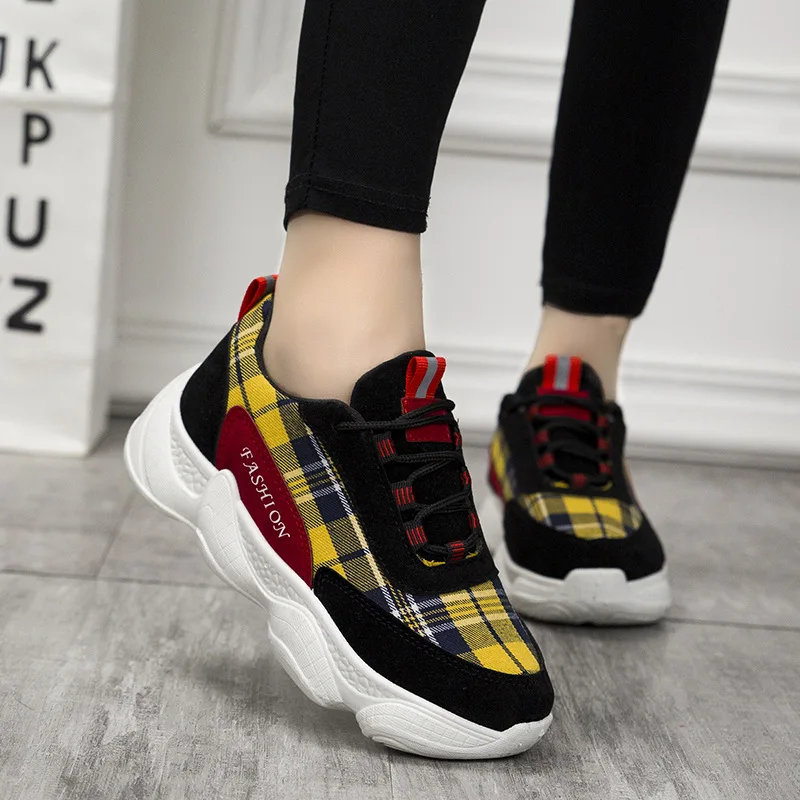 Новейшая обувь для бега на платформе, дешевая женская обувь на шнуровке, лидер продаж, женская спортивная обувь