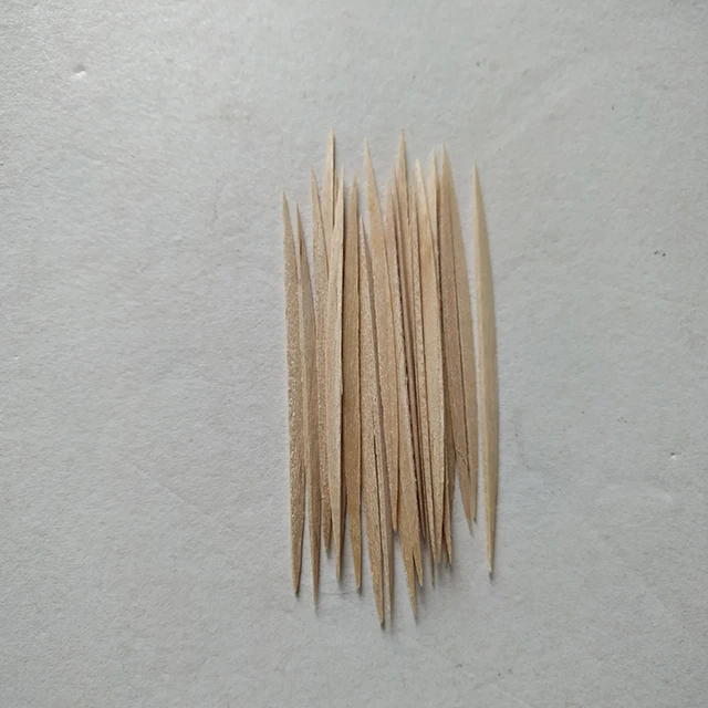 eco friendly customized flat wooden toothpicks disposable toothpicks natural wood two point toothpick