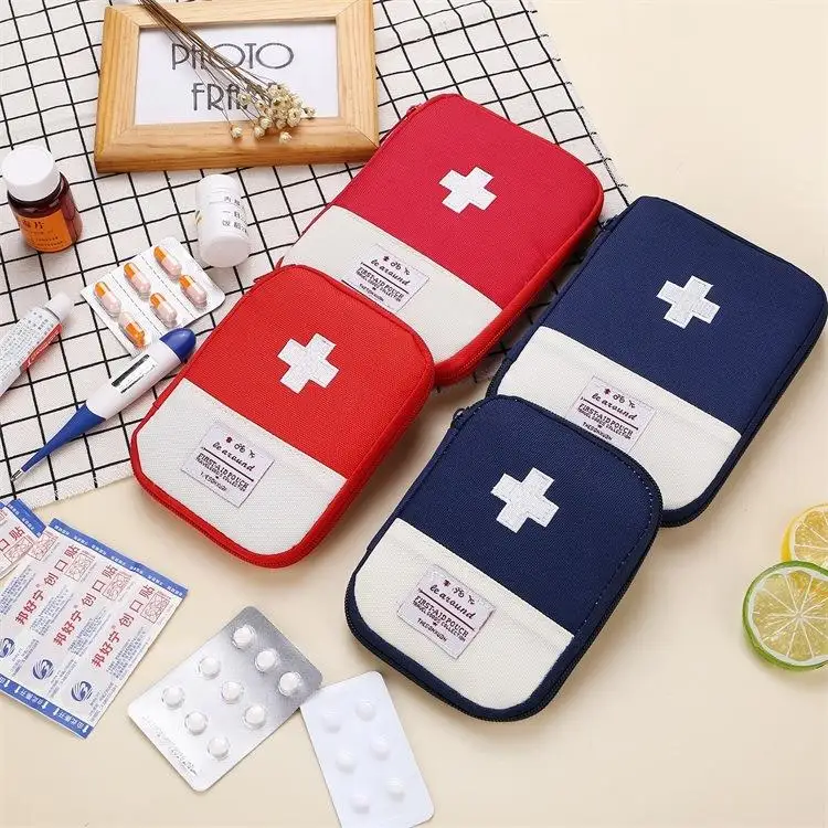 Empty Mini Medical First Aid Kit Pouch Organizer Bag