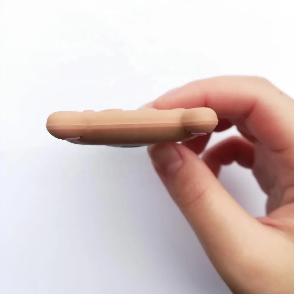 Baby Teething Toys BPA Free Silicone Teether Chew Egg with Pacifier Clip Cute and Effective Pain Relief (Brown Bear)