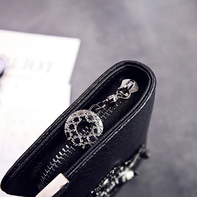 
2019 online shopping clear ladies clutch bag /evening bag Girls zip large capacity long wallet fashion casual trend handbags 