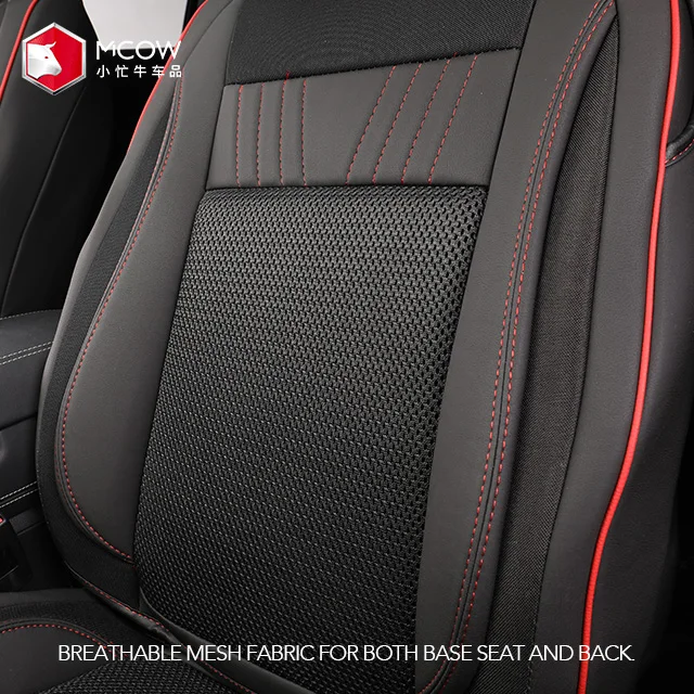 
Mcow High Quality PU Leather Seats Cover, 3D Full Cover Universal Size Seat Cover For Car 