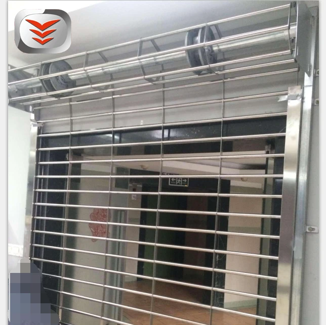 Standard  electronic  rolling Exterior Entrance Security Main Grill Design Stainless Steel Door