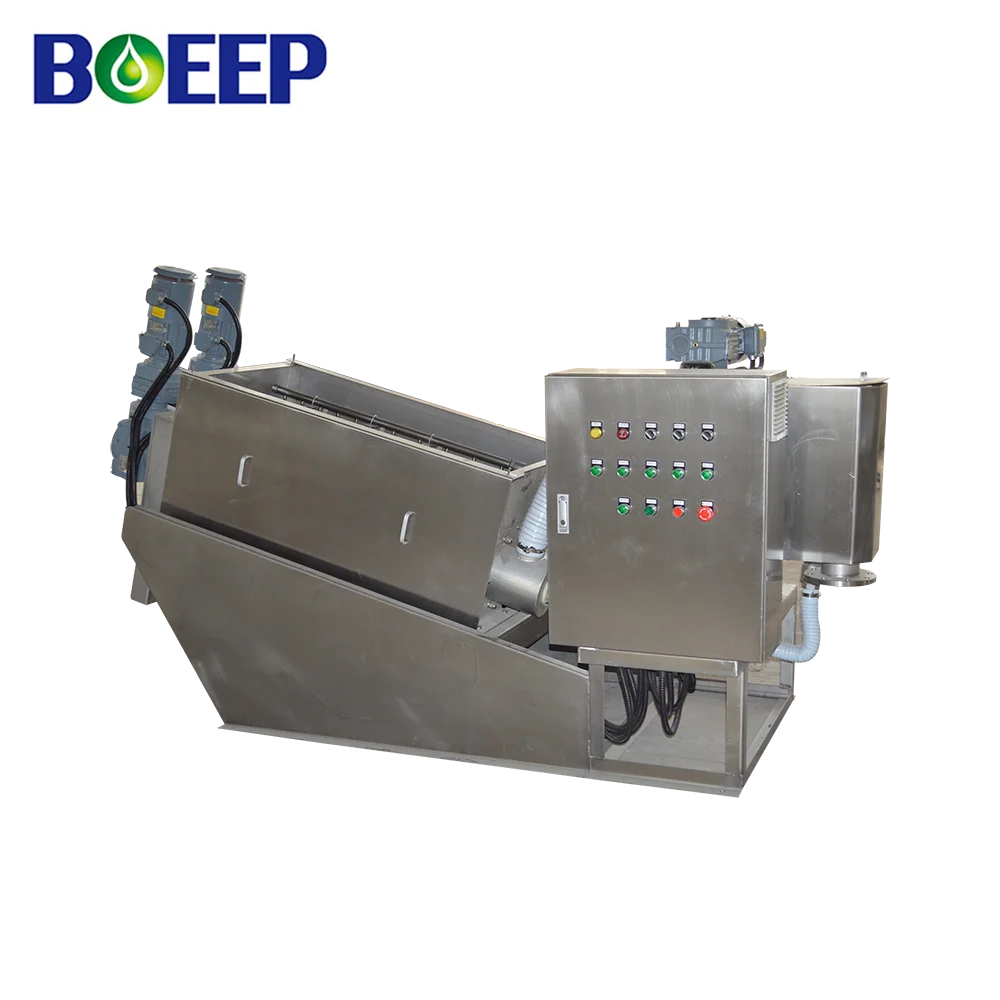 Очистка сточных вод Улитка винтовой пресс для обезвоживания осадка машина