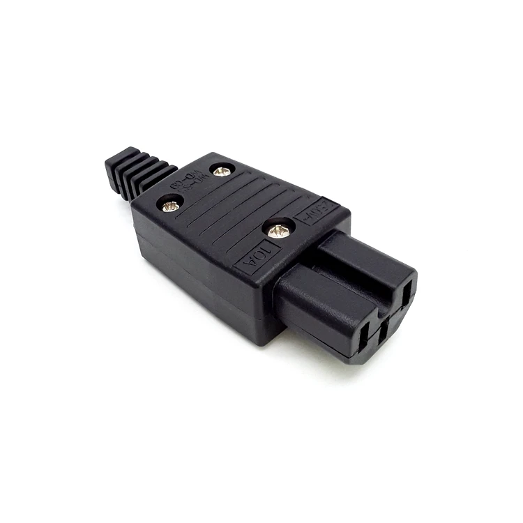 Solid copper AC socket plug 3 pin cable connector iec c14 c15 male connector iec c15 connector