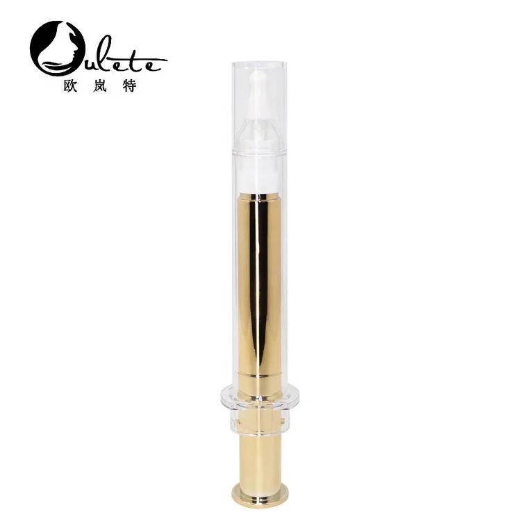 plastic cosmetic packaging eye cream 10ML 20ml gold airless syringe