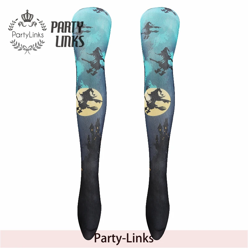 Halloween Party Costume Cosplay Thigh High Hosiery Blood Socks for Women Girl