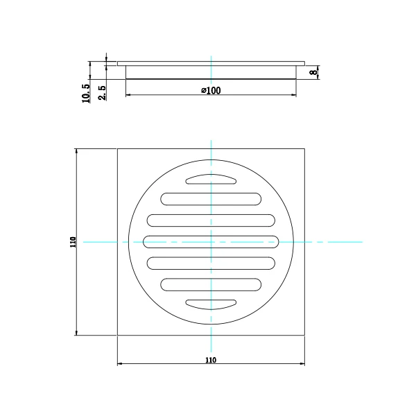 Australia Standard bathroom floor drain shower floor drain cover square shower drainer