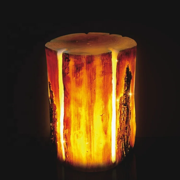 
Wholesale chinese FRP outdoor landscape lighting christmas led artificial wooden tree stump garden decoration 