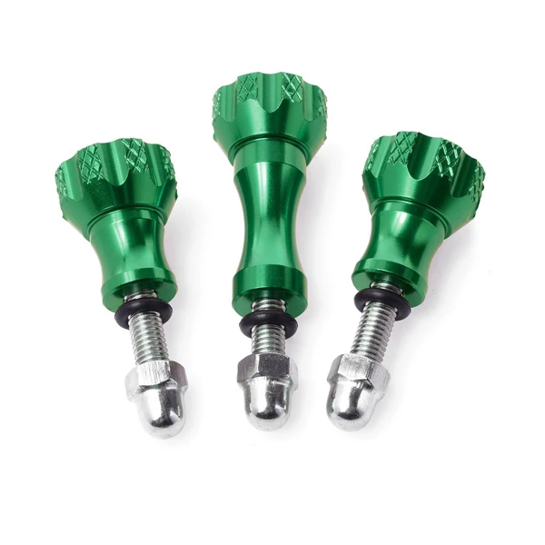 For GoPro Hero 2 3 3+ (Green) CNC Aluminum Thumb Knob Stainless Screw tool