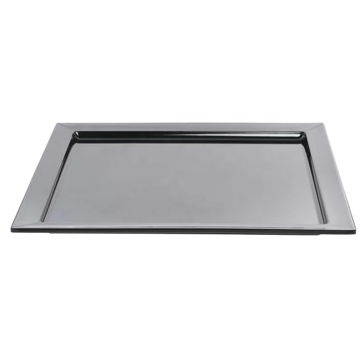 Wholesales Cheap Bulk Restaurant Hotel Service Black Melamine Tray