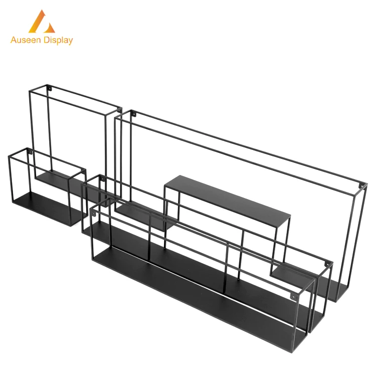 
Modern metal floating shelves decoration wall mounted wire cube 