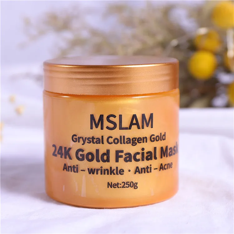 Лидер продаж одежда высшего качества красота уход за кожей лица 250 г коллаген 24 К к золото маска для лица