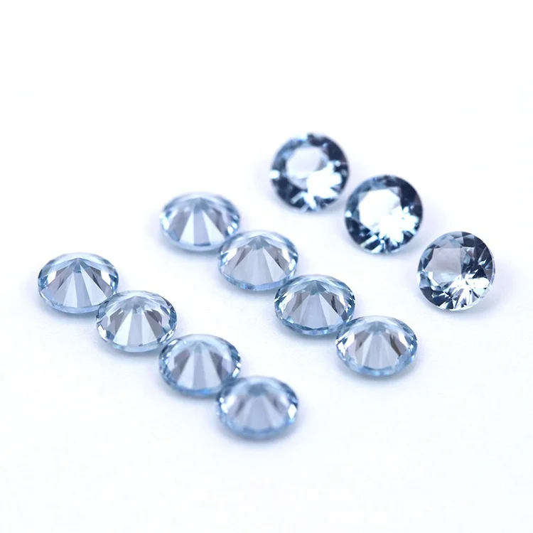 1000pcs/pack 106# light aquamarine blue spinel 1-3mm loose gemstone round synthetic spinel