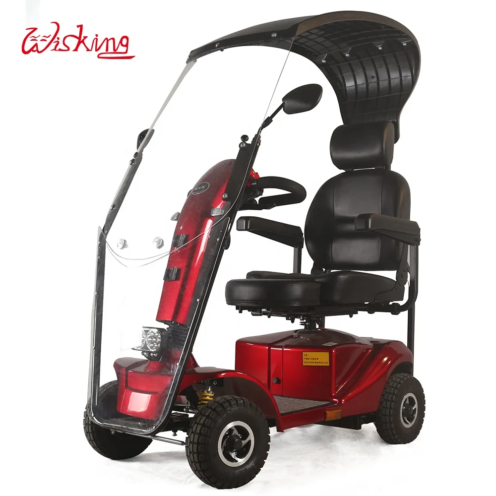 Wisking 4049 middle size electric scooter with windshield and roof