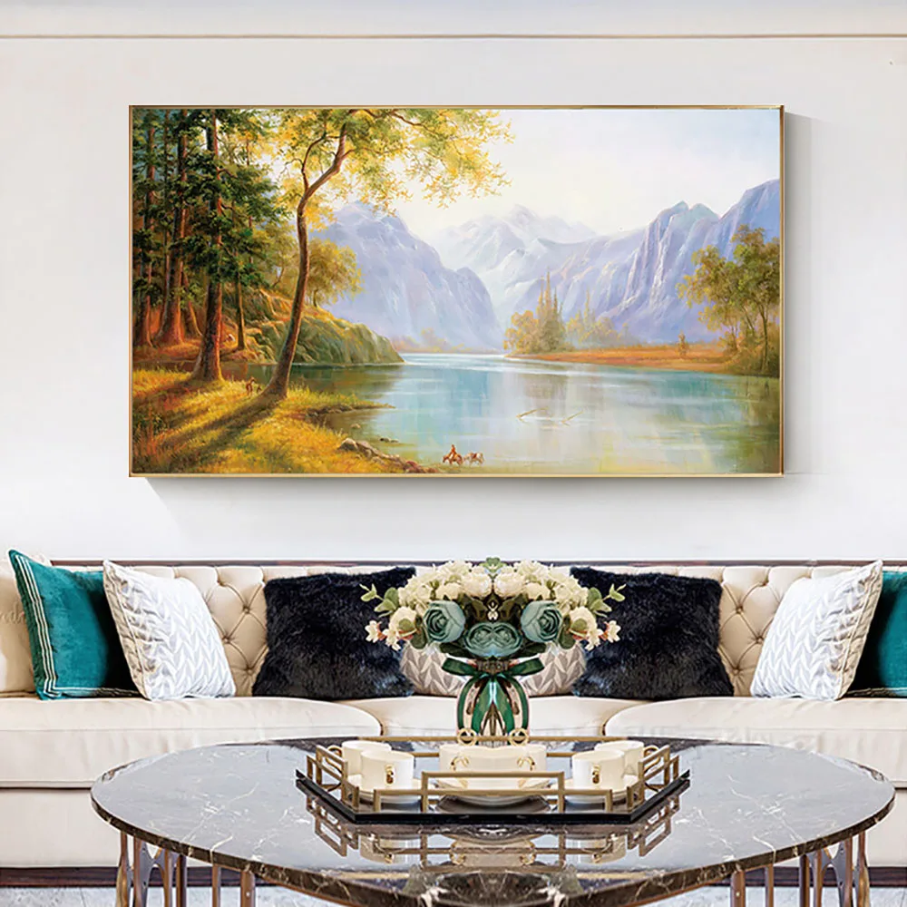 Realistic handpainted sample oil paintings granite landscape natural