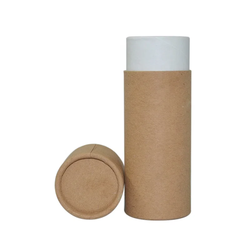 
In stock white black 10ml 30ml 50ml 100ml round cardboard kraft paper tube for cosmetic packaging 