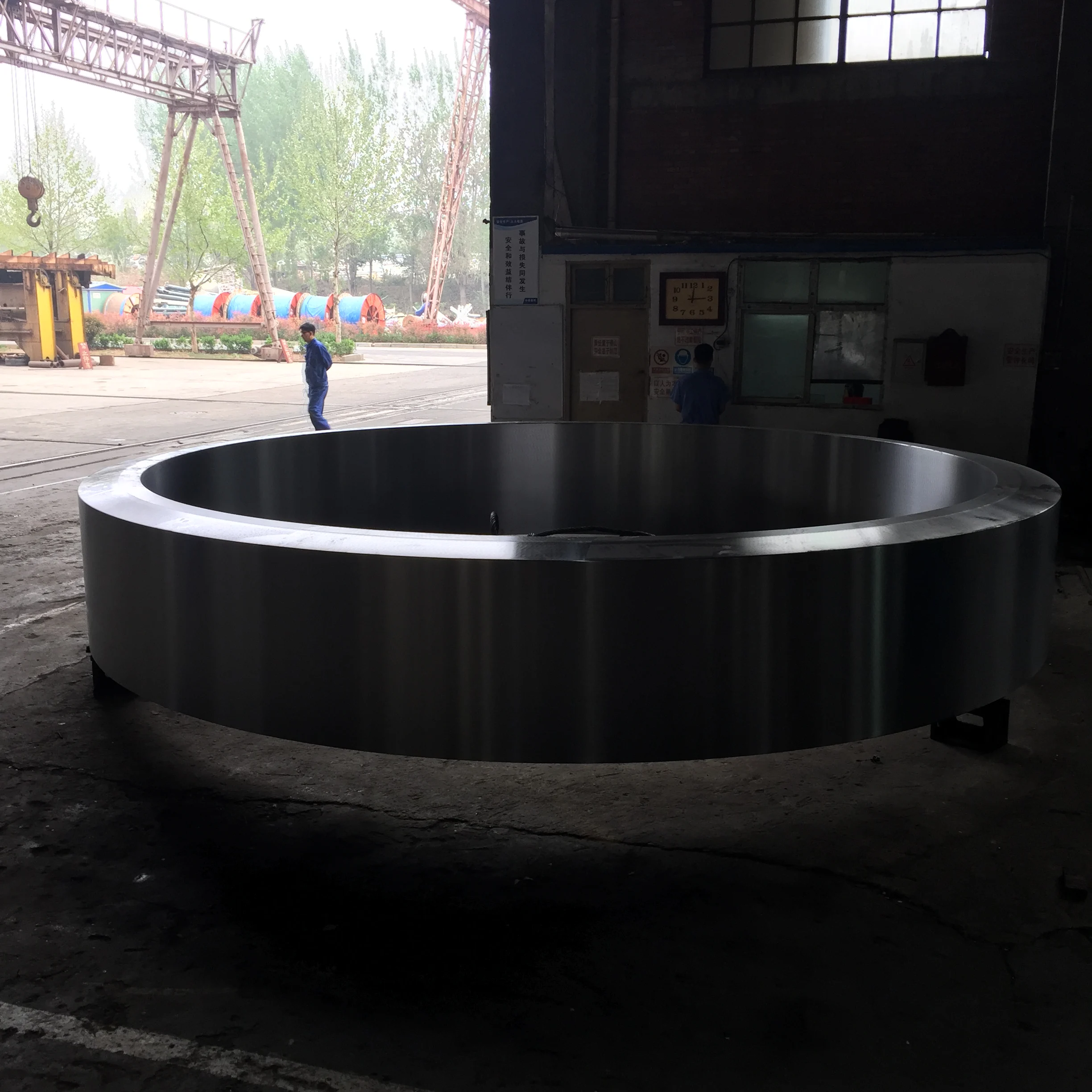 Cnc Lathe Machining Customized Casting Support Cement Rotary Kiln Tyre Harden Steel Spur Gear Large Heavy Duty Reduction Gears