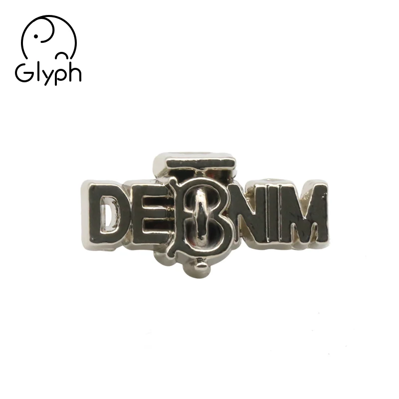 Clothing Hardware accessories custom metal logo label tag, brand label sticker name plate for bags