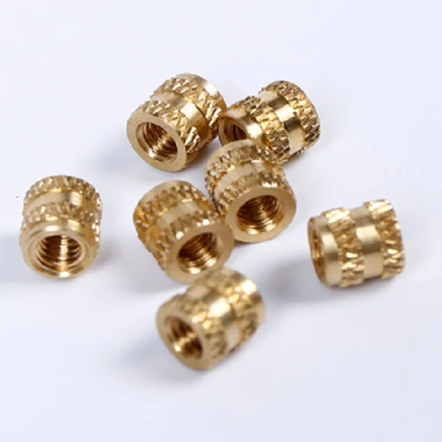 Threaded insert knurled brass  nuts for plastic injection