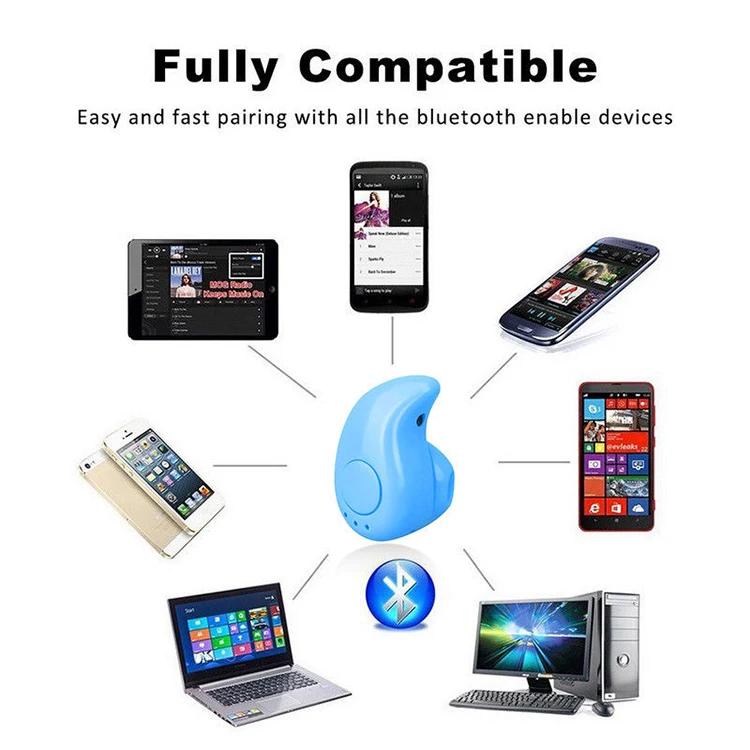 Недорогие музыкальные беспроводные наушники, невидимые наушники-вкладыши, супер мини стерео гарнитура с синими зубами S530