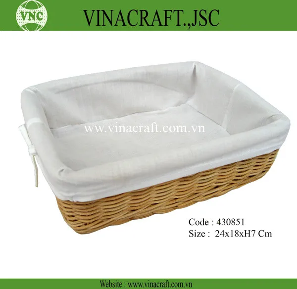 Wholesale Vietnam Woven rectangle Storage gift Rattan Basket for home
