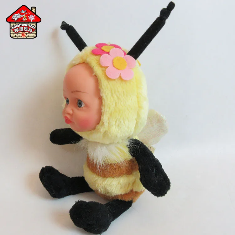 High Quality Plush Doll Toy Insect Maya Bee Custom Lovely Stuffed Toy Face for Promotional Baby Toy Bee with Rubber