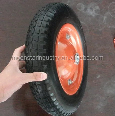Welcome  size 3.00-4  Wheelbarrow PU Foam solid Wheel