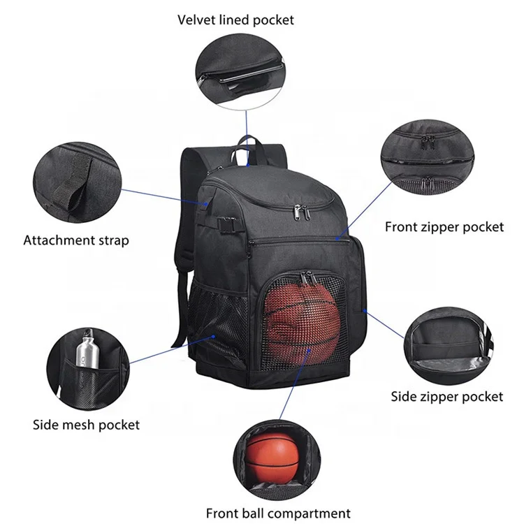 Custom wholesale teen student rucksack waterproof sports soccer balls backpack football back pack with logo