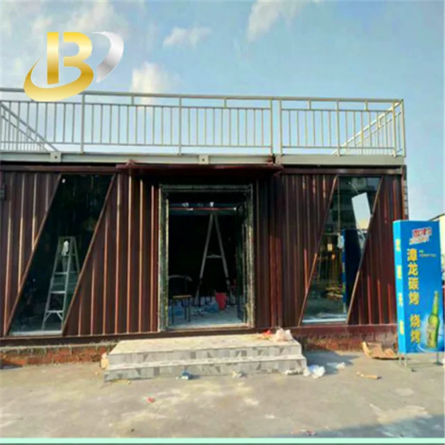 
Hot Sale houses coffee shop container bar 20ft high cube /prefabricated container houses 
