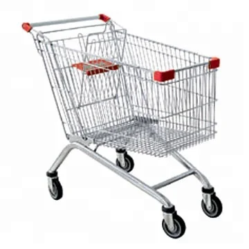 180L металлическая сталь складной 4 Колеса Тележка магазин корзину с детские сиденья