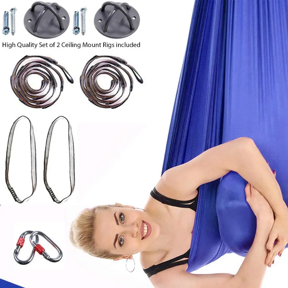 Air Flying High-strength Soft Silk Nylon Antigravity Aerial Yoga Hammock CE Certification Accessories Included
