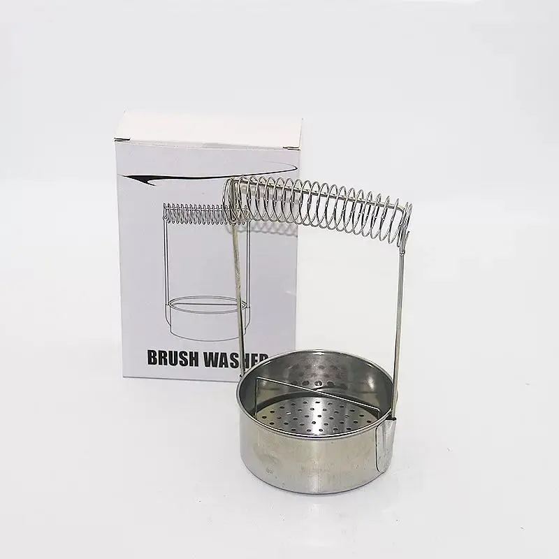 2019 Wholesale Art Supplies Wash Tools Stainless Steel Oil Paints Brush Cleaner Metal Brush Bucket Washer