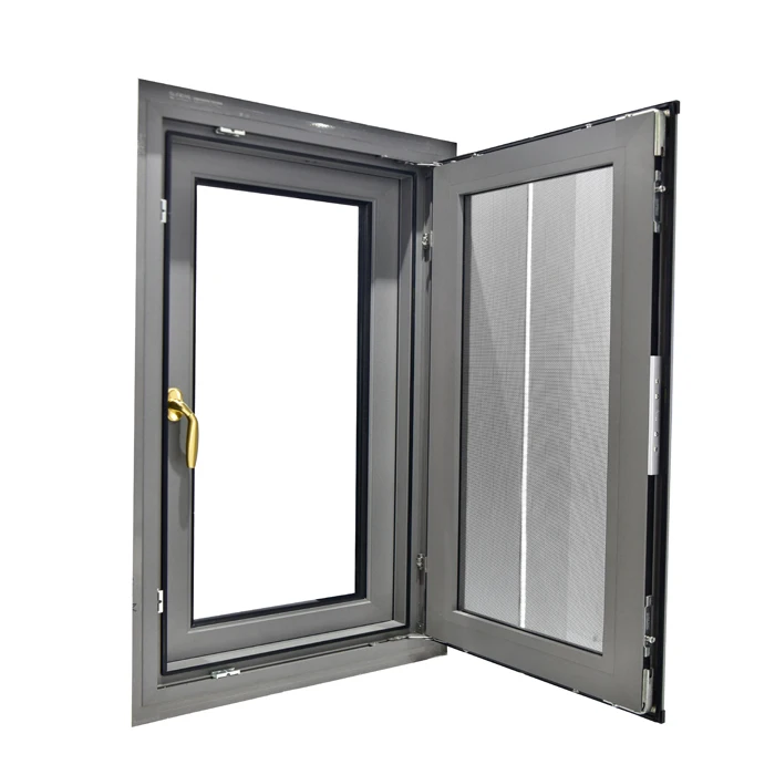 Casement Windows Entry Doors Tempered Glass Window for Hurricanes Security Screen Type Fiberglass Swing Aluminum Alloy Steel