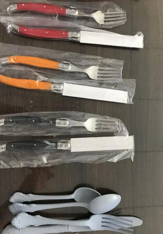 WIIPU 1 Set western food dinnerware cutlery stainless steel steak knife and fork Laguiole steak knife