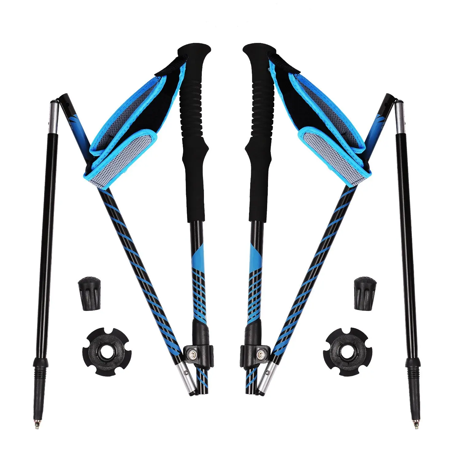 
Clamp Mechanism Carbon Fiber Duralumin 7075 Portable Folding Stool Walking Stick Alpenstock For Nordic Walking Trekking 
