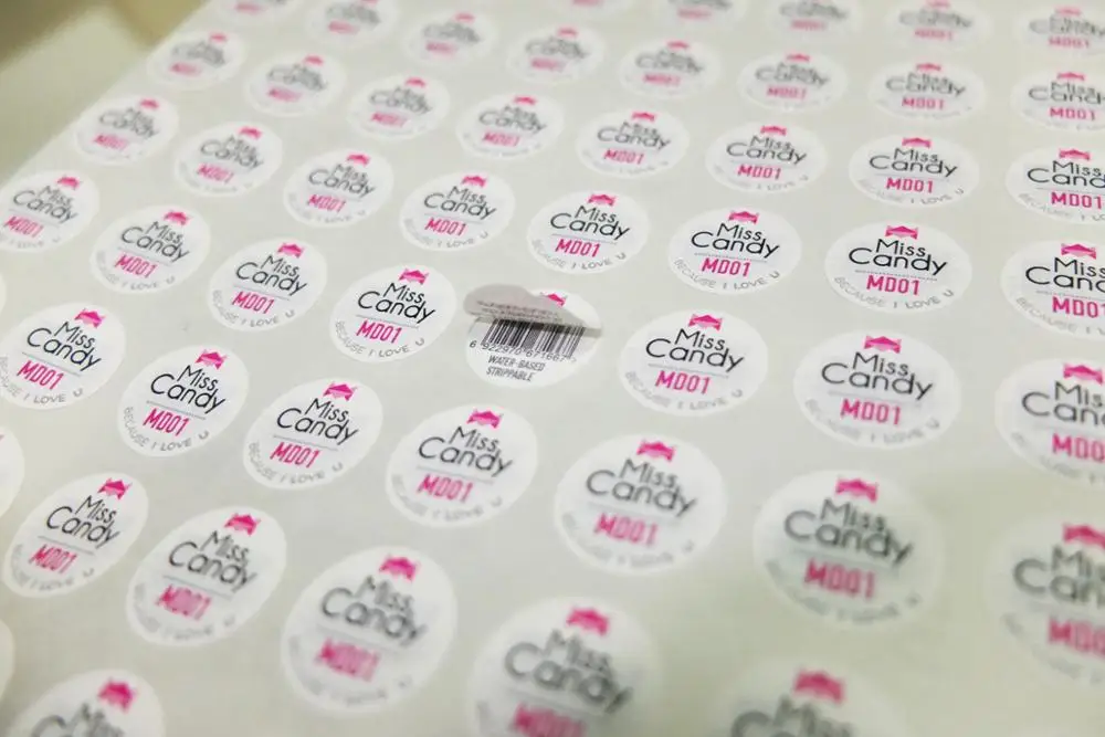 Waterproof Private Label Cosmetic Nail Polish Double Layer Label Sticker Custom PVC Plastic Seal Bottle Label Sticker