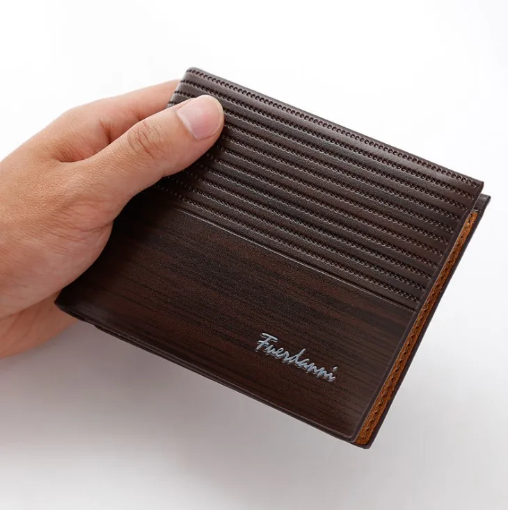 2021 Vintage Men Wallet PU Leather Brand Luxury Wallets Short Holder Clip Credit Card Money Bag