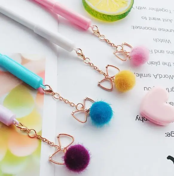 
Lovely girl wind pendant pen bow hair bulb delicate pendant neutral pen school supplies PN5649 