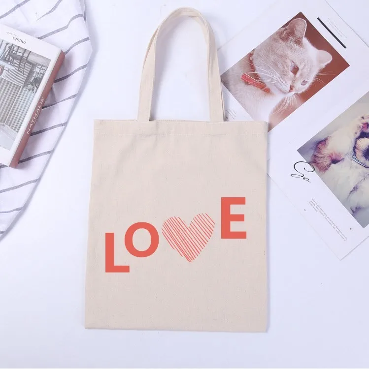 Promotional Shopping Bag Custom Printed Canvas Tote Organic Black Cotton Bag