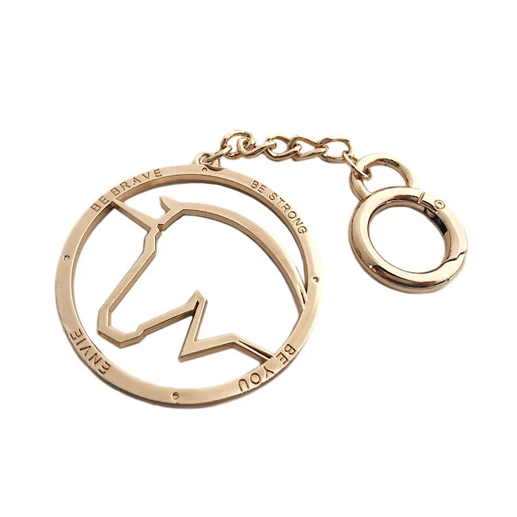 Cheap price high quality custom handbag metal chain plate metal hand tag brand logo for bag