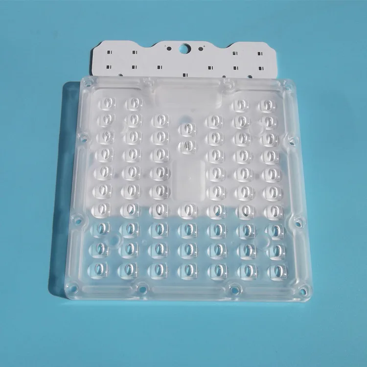 64 in 1 square pc street light led lens for smd 3030 led