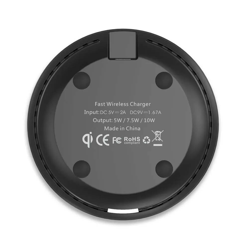 Ordered mobile phone 5V 2A 10W portable QI wireless charger from Shenzhen factory